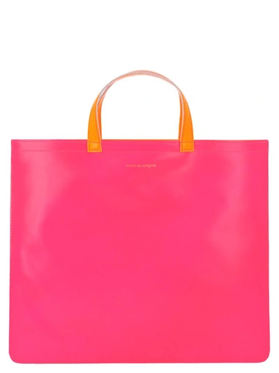 Comme Des Garçons Wallet Logo Tote Bag In Multicolor