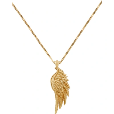 Emanuele Bicocchi Gold Wing Pendant Necklace