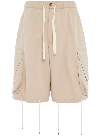 Jw Anderson Drawstring Multipocket Shorts In Neutrals