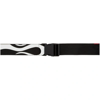 Palm Angels Two-tone Burning Belt In Black