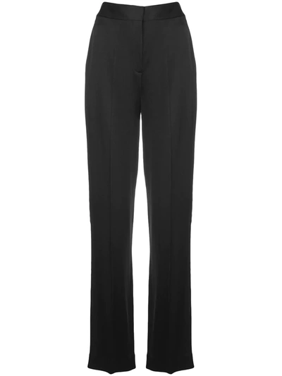 Jason Wu Collection Flared Satin Trousers In Black