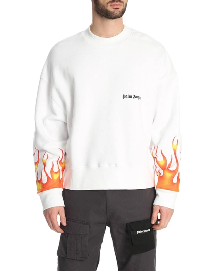 Palm Angels Men's Sweatshirt Sweat  Firestarter In White