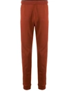 Z Zegna Side Striped Track Pants In Red