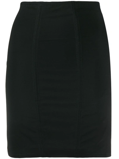 Pre-owned Dolce & Gabbana 1990s Fitted Skirt In Black