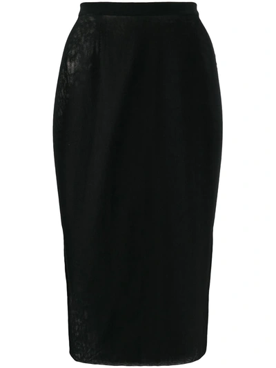 Pre-owned Dolce & Gabbana 1990s Pencil Skirt In Black