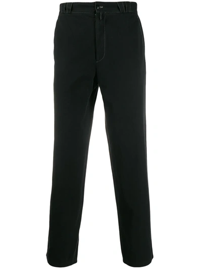 Pre-owned Versace 1990s Wide-leg Trousers In Black