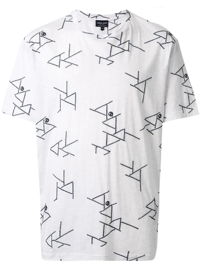 Giorgio Armani Printed T-shirt In White