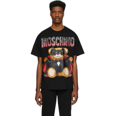 Moschino Dracula Teddy Print T-shirt In White