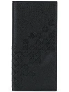 Bottega Veneta Woven Bi-fold Wallet In Black