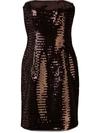 Haney Naomi Fitted Sequin-embellished Dress In Red