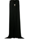 Alex Perry Plunge Style Cape Dress In Black