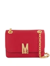 Moschino Logo-plaque Shoulder Bag In Red