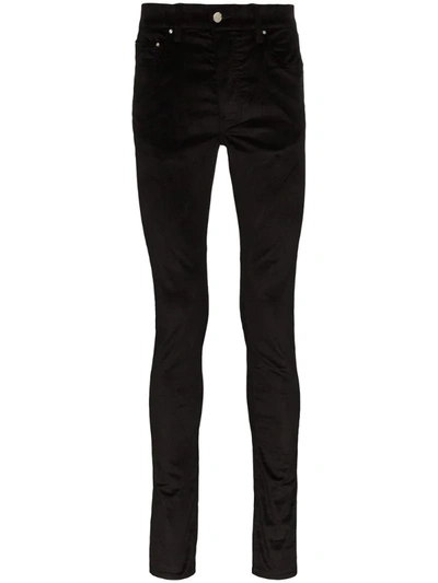 Amiri Black Velour Skinny Stack Pants