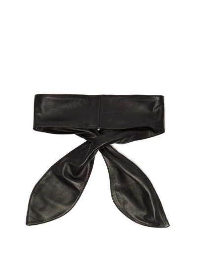 Isabel Marant Kressy Leather Waist Belt In Black