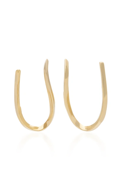 Aron & Hirsch Curva 18k Gold Earrings