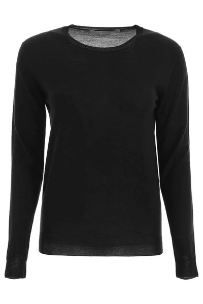 Stella Mccartney Fitted Long Sleeve Sweater In Black