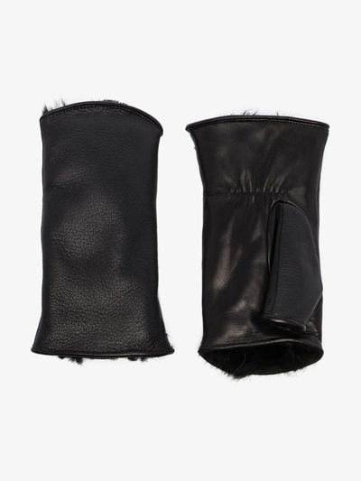 Agnelle Fingerlose 'pauline' Handschuhe In Black