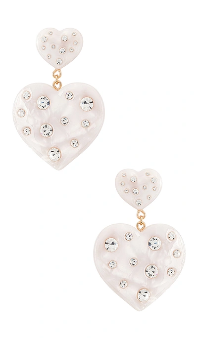 Dannijo Amante Heart-drop Earrings In Pearl