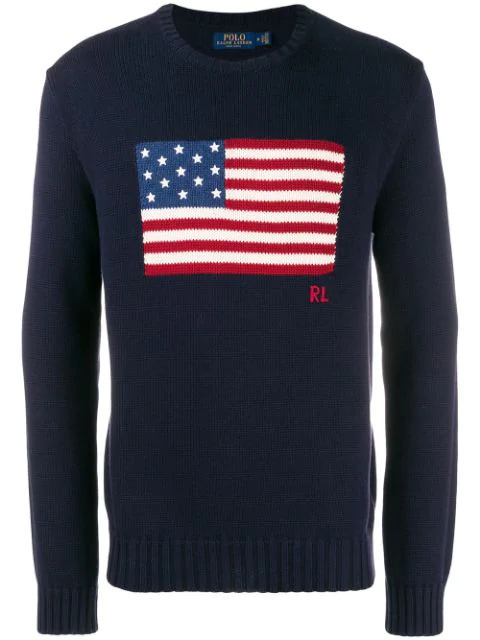 ralph lauren men's american flag sweater