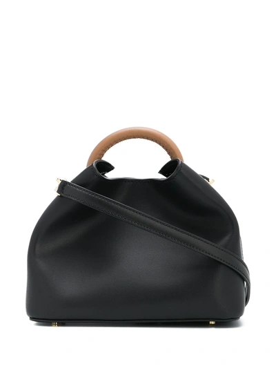 Elleme Baozi Black Leather Cross-body Bag