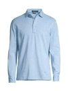 Polo Ralph Lauren Custom Slim Fit Long Sleeve Mesh Polo Shirt In Jamaica Heather