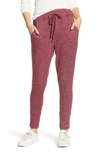 B Collection By Bobeau Cozy Joggers In Windsor Wine