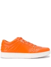 Jimmy Choo Hawaii/m Sneaker Aus Kalbsleder In Lava In Orange
