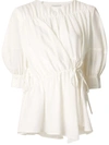 Goen J Multi-directional Ruched Blouse In White