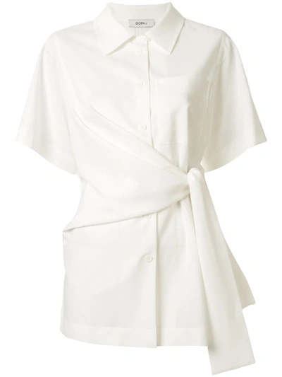Goen J Knot Detail Shirt In White
