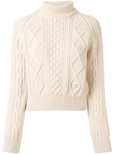 Pre-owned Chanel 1996 Cable-knit Jumper In Pink