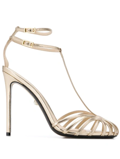 Alevì Stella 110 Sandals In Yellow Patent Leather