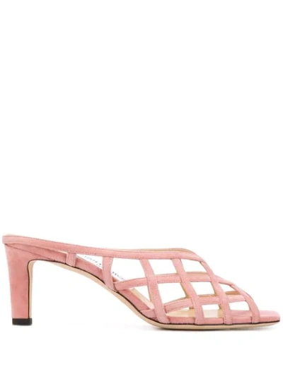 Jimmy Choo Sai 65mm Open-toe Mules In Pink