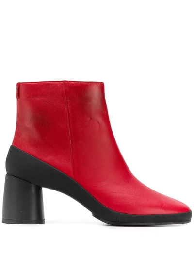 Camper Women's Upright Boots Women's Shoes In Red Leather