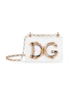 Dolce & Gabbana Micro D & G Girls Leather Shoulder Bag In White