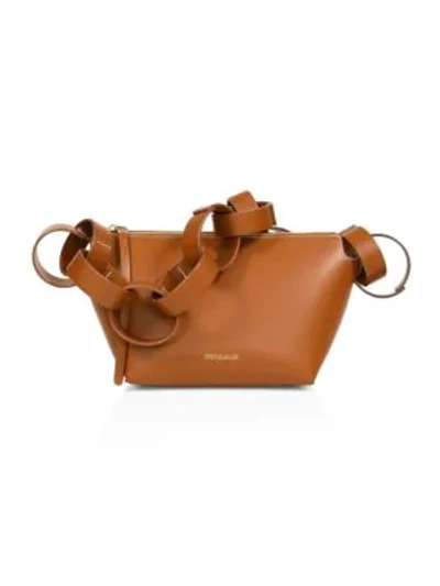Frenzlauer Bowl Multicircle Leather Shoulder Bag In Brown
