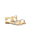Dolce & Gabbana Kids' Logo Trim Sandals In Gold