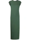 Aspesi Plain Column Dress In Green