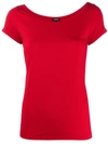 Aspesi Plain Fitted T-shirt In Red