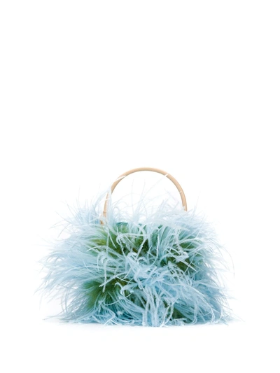 Gatti Tweety Feather Bucket Bag In Blue