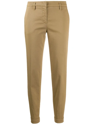 Aspesi Mid-rise Cropped Chinos In Neutrals