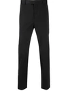 Les Hommes Tailored Straight Leg Trousers In Black