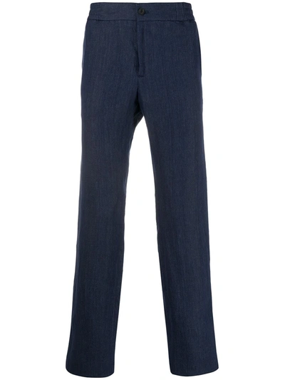 Etro Straight-leg Tailored Trousers In Blue