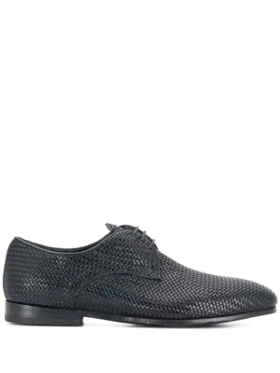 Officine Creative Revien Woven Derby Shoes In Blue