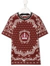 Dolce & Gabbana Kids' Bandana Print T-shirt In Red