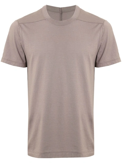 Rick Owens Basic Plain T-shirt In Brown
