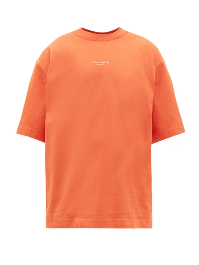 Acne Studios Reverse-logo T-shirt Mandarin Orange