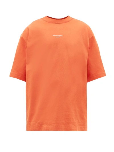 Acne Studios Reverse-logo T-shirt Mandarin Orange | ModeSens