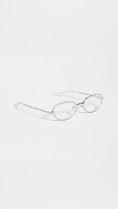 Area Sunglasses In Clear/silver