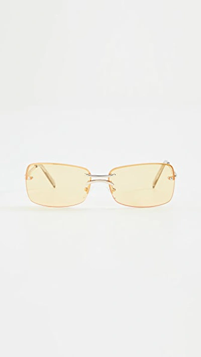 Le Specs That's Hot Sunglasses In Gold Sunshine Tint
