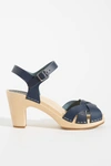 Swedish Hasbeens Kringlan Clog Sandals In Blue